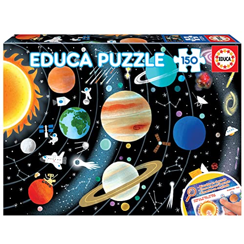 Puzzle EDUCA Sistema Solar (Idade Mínima: 6 Anos - 150 Peças) Educa Borrás - Quebra-cabeças - cartão, 150 peças, 6 anos, sistema solar