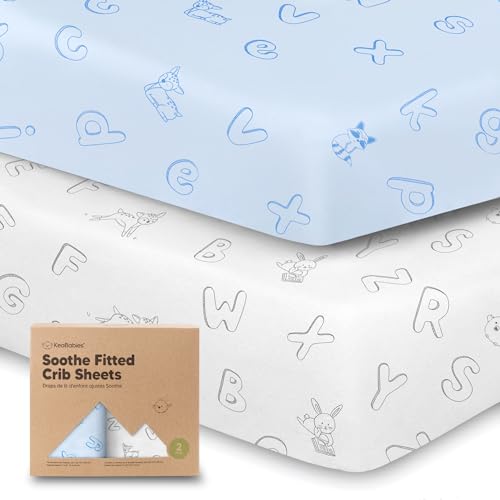 Conjunto de Lençóis para Berço 2 Unidades (Algodão Orgânico) KeaBabies - Móveis para bebês e crianças pequenas - algodão orgânico, transpirável, suave, 2 unidades
