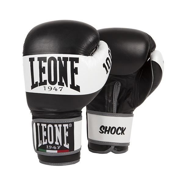 Luvas de Boxe LEONE SPORTS Shock Preto (12oz) Alpexe - Equipamento de proteção para boxe e artes marciais - pele de búfalo, amortecimento, 12oz, blockade of pulse