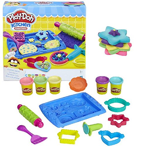 Plasticina Hasbro Play-Doh Sweet Shoppe Cookie Creations Hasbro - Materiais de arte e artesanato - play-doh, 5 potes, acessórios, receitas