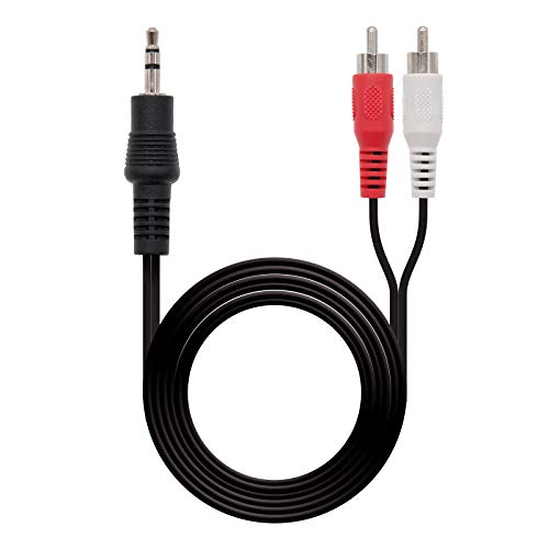 Cabo de Áudio NANOCABLE (Jack 3.5mm - RCA - 10 m - Preto) NANOCABLE - Cabos de áudio e vídeo - 10 m, jack 3.5mm, RCA, preto