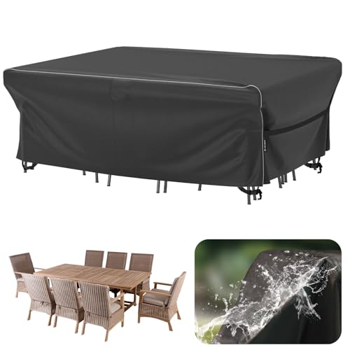 Capa para Móveis de Jardim Impermeável Velway | Preto Velway - Capas para móveis de exterior - impermeável, poliéster, cordas reflectoras, anti-radiantes