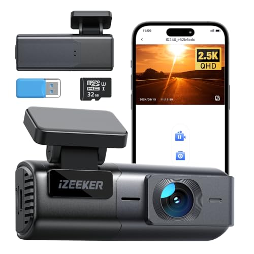 Dash Cam IZEEKER 2.5K (Full HD - Wide Angle) iZEEKER - Câmeras de vigilância - full hd, wide-angle