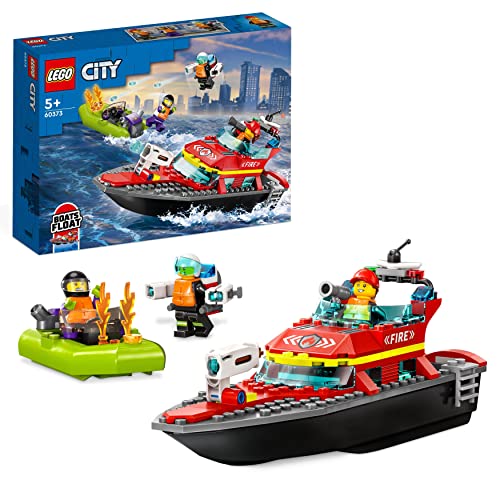 LEGO City - Lancha de Resgate do Zodiac e da Bombeira (Idade Mínima: 6) LEGO - Blocos de encaixe - lancha, resgate, zodiac, bombeira, minifiguras