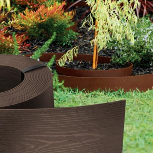 Borda para Jardim GARDENIX Woodborder Castanho GARDENIX - Limites e bordas de jardim - castanho, plástico