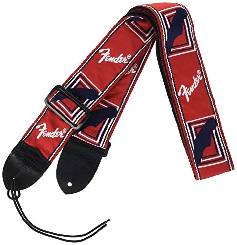Correia para Guitarra FENDER Monogram (Fender - Vermelho) Fender - Acessórios para guitarra - correia, guitarra, fender, monogram, vermelho