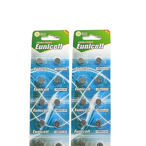 Pilhas EUNICELL Alcalinas Ag3/Lr41/192/392 Eunicell - Baterias de uso geral - 1.5v, alcalina, litio, 10 unidades