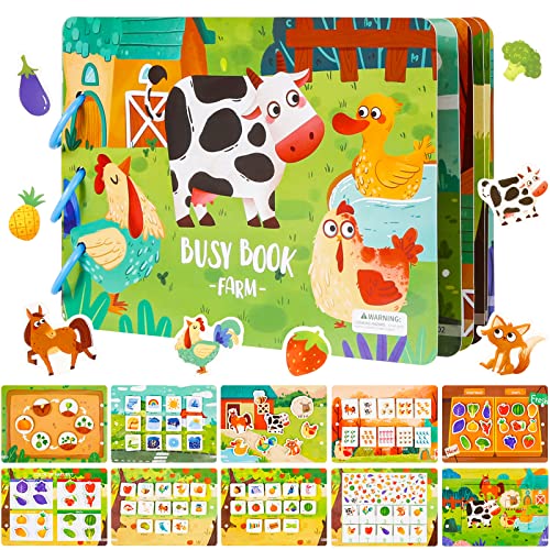 Jogo Didático WEINSAMKEIT Quiet Book Farm Weinsamkeit - Brinquedos - didático, 12 páginas, recursos educativos, tampas removíveis