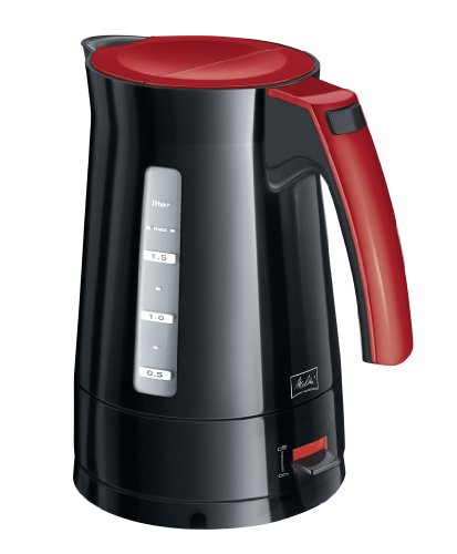 Chaleira Eléctrica MELITTA Enjoy Aqua (2400 W) MELITTA - Preparadores de chá - 2400 w, indicador de nível, preto/vermelho