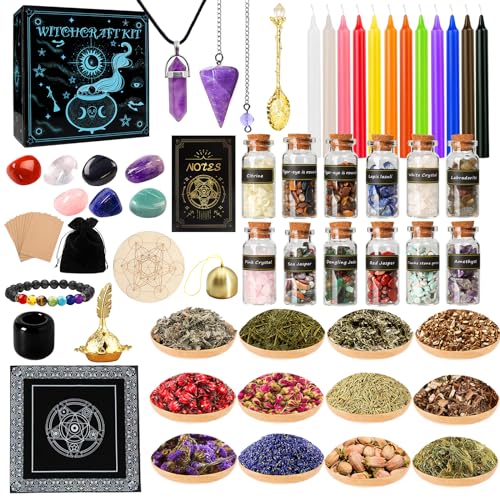Kit de bruxaria Tavada Conjuntos de bruxaria 65 peças TAVADA - Materiais de arte e artesanato - bruxaria, 65 peças