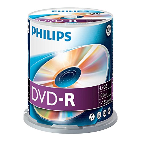 DVD+R PHILIPS 12,6GB 16x 100pck (Consumível Imagem e Som) Philips - Mídias vazias - DVD-R, philips, 12.6GB, 16x, 100pck