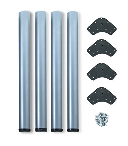 Pernas para Mesa, EMUCA, D. 60 Mm, Regulável 710-730 Mm, Aço, Cinzento Emuca - Pernas de mesa - regulável, 710-730 mm, aço, cinzento