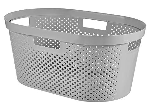 Cesto de Roupa CURVER Infinity Dots (Plástico - Cinzento) Curver - Colchões - plástico, cinzento