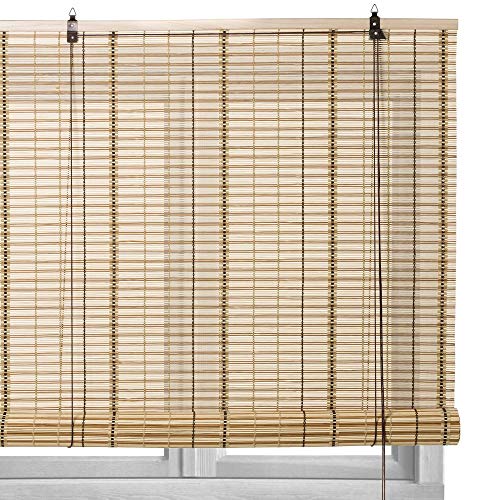 Persiana Rolo LOLAHOME Bambu Natural (Bege - 160 x 180 cm) LOLAhome - Persianas e cortinas - bambu, natural, bege, 160x180cm