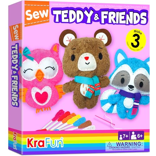 Kit de Costura Krafun para Crianças (Idade Mínima Recomendada: 3 anos) KRAFUN - Brinquedos - crianças, 3 anos, multicolor