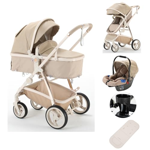 Carrinho de Bebé ZKIPRM | Cinzento e Branco Zkiprm - Móveis para bebês e crianças pequenas - carrinho, bebé, cinzento, branco