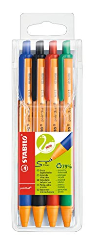 Esferográfica STABILO Pointball Multicor Stabilo - Canetas - retractil, ecológica, plástico reciclado, base água