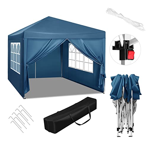 Pérgula WOLTU com Toldo Azul (3 x 3 m) - Padrão WOLTU - Móveis de exterior - pérgula, toldo azul, 3x3m