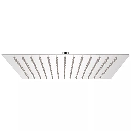 Cabeça para chuveiro vidaXL quadrado em aço inoxidável 30 x 30 cm vidaXL - Torneiras - 30 x 30 cm, aço inoxidável, silicone, junta giratória