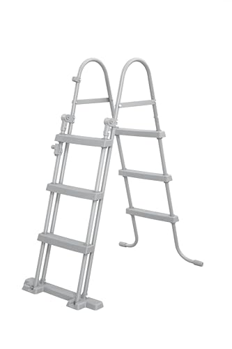 Escada de piscina bestway flip & lock 108 x 71,4 x 138 cm prateado Bestway - Acessórios para piscina e spa - flip & lock, 108 x 71,4 x 138 cm, prateado, piscinas elevadas