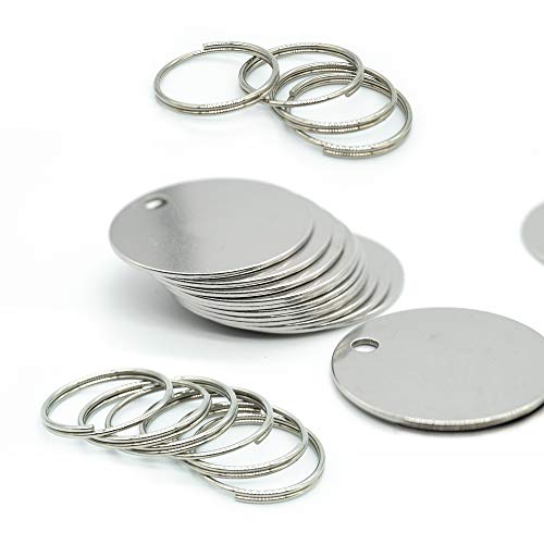 Etiquetas para impressão e endosso DURONIC 3cm StayMax - Enfeites e acabamentos - arce inoxidável, 3 cm, espessura 1 mm, 25 peças