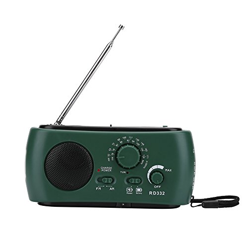 Lanterna Led Manivela Solar com Rádio Emergência Portátil Dilwe - Áudio - lanterna, led, manivela, solar, rádio emergência