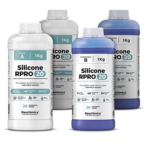 R-PRO Silicone Líquido para Fabricação de Moldes 4Kg Reschimica - Cola e adesivos de hardware - silicone líquido, não tóxico, biodegradável, 4kg