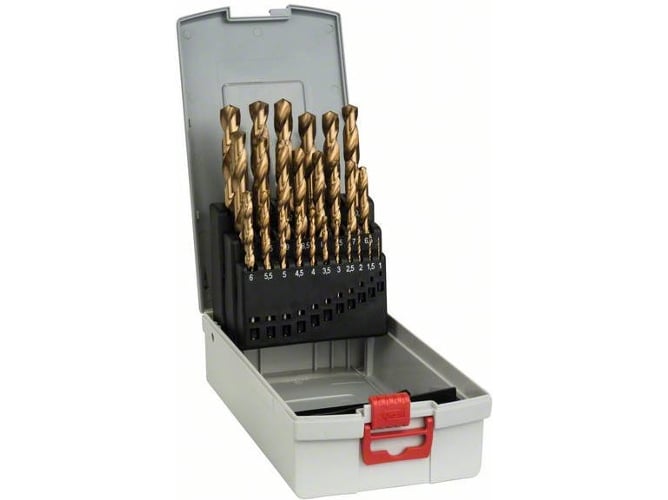 Conjunto de Brocas BOSCH 2 608 587 019 (25 peças) Bosch - Acessórios para brocas e parafusadeiras - 25 peças, metálicos, 118 graus, nitruro de titânio