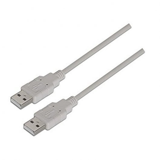Cabo de Dados NANOCABLE (USB A - 1 m - Bege) NANOCABLE - Cabos de armazenamento e transferência de dados - usb a, 1 m, bege