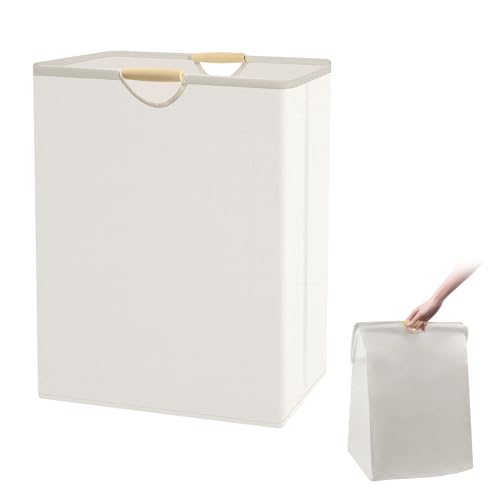 Cesto de Roupa Grande de Madeira 60L Bege Gran VFANDV VFANDV - Cestos de roupa - 60l, madeira, bege