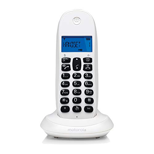Telefone sem fio MOTOROLA C1001L Preto, prateado Motorola - Telefonia - secretária, com fios e sem fios, preto prateado, teclado tonal