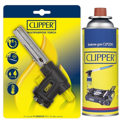 Kit de Churrasco a Gás CLIPPER Clp-227G (227 g) KROWN - Maçaricos de culinária - kit churrasco, gás, 227 g