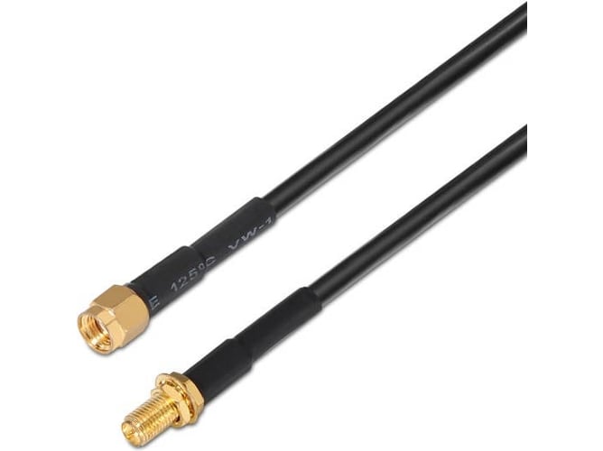 Cabo de Antena NANOCABLE (SMA - 4 m - Preto) NANOCABLE - Cabos de áudio e vídeo - SMA, 4m, preto, masculino/feminino
