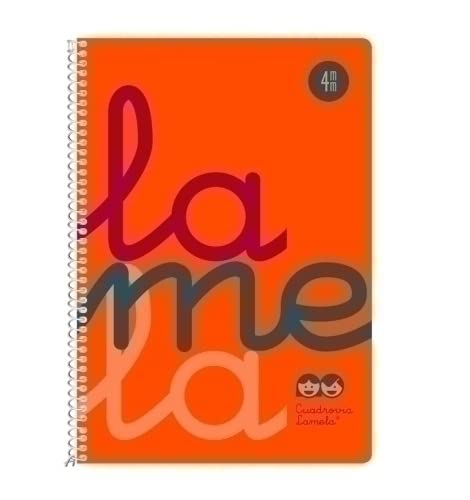 Caderno LAMELA Fluor (Laranja - A4 - Quadriculado) Lamela - Cadernos e bloco de notas - laranja, a4, quadriculado