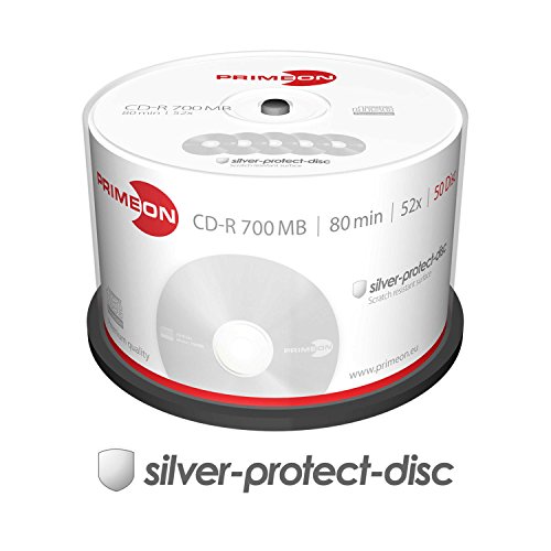 Disco de Rolo PRIMEON CD-R 80 Rohling 700 MB Primeon - Cds de música - 700 MB, 52x, CD-R, 80 min