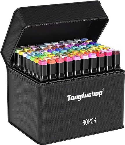 Marcador TONGFUSHOP 80 Cores (Alcóol - 1.6 mm) Tongfushop - Marcadores e marcadores de texto - 80 cores, álcool, 1.6 mm