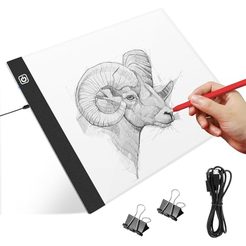 Mesa de Desenho VFANDV com Iluminação LED e Brilho Ajustável (A4) VFANDV - Caixas de luz - iluminação LED, brilho ajustável, a4, plástico