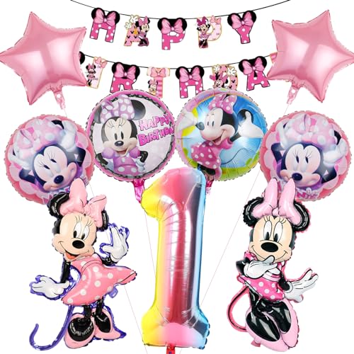 Kit de Artesanato MINNI MOUSES 10 Peças Minni Mous Globos Mizijia - Balões - kit, artesanato, minni mice, 10 peças, globos