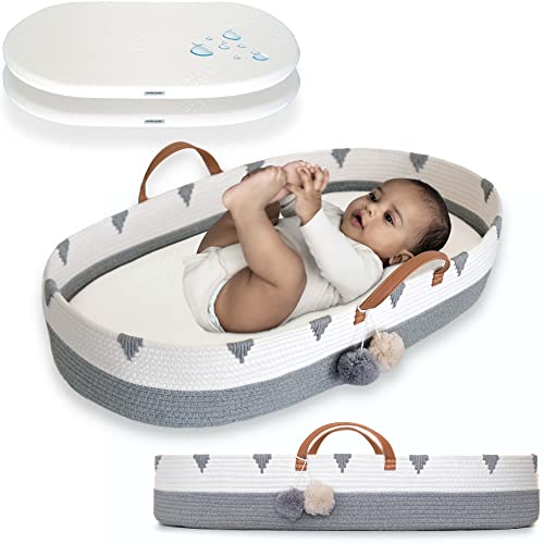 Capa de Guarda-Bebe VESTA BABY (Algodão - Bege) Vesta Baby - Móveis para bebês e crianças pequenas - almofada espuma, estrelas bambu, removível lavável