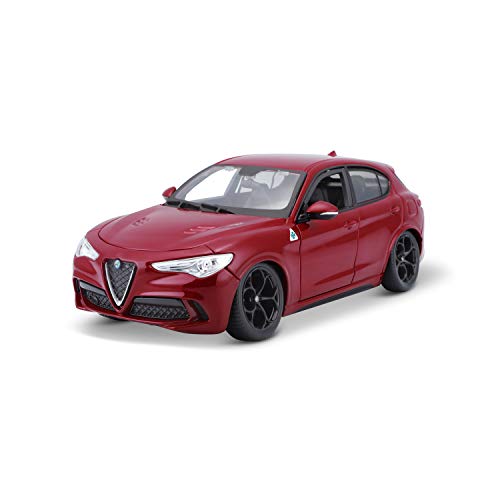 Carro BBURAGO Alfa Romeo Stelvio (Idade Mínima Recomendada: 3 anos) BURAGO - Modelos em escala - 3 anos, Alfa Romeo Stelvio, preto, vermelho