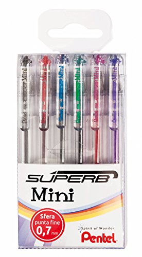 Canetas de Feltro PENTEL Superb (6 Un - Multicor) Pentel - Canetas - canetas feltro, pontuação 0,7mm, cores vivas, desenho