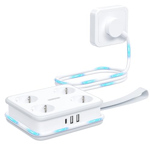 Extensão Elétrica NTONPOWER 4 tomadas Branco NTONPOWER - Fios e cabos elétricos - 4 tomadas, branco