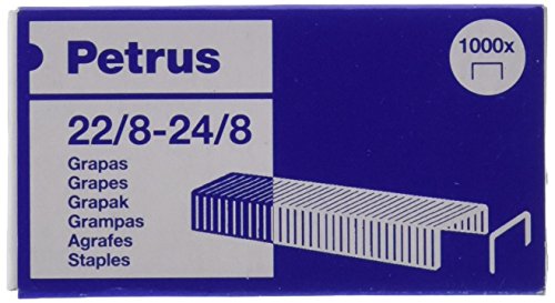 Agrafos PETRUS 55714 (Branco - 1.000 Unidades) Petrus - Grampos - branco, 1.000 unidades