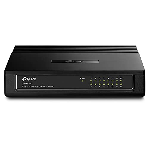 Switch TP-LINK TL-SF1016D (16 Portas Fast Ethernet) TP-Link - Concentradores e comutadores - 16 portas, fast ethernet