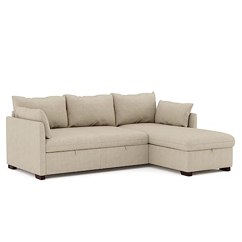 Cama de Dormir Budwing Orlando Bege (Sofás) BUDWING - Sofás - sofá cama, 3 lugares, chaise longue, confortável