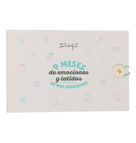 Álbum de Fotografias MR. WONDERFUL 9 Meses De Emociones Y Latidos Mr. Wonderful - Papel de impressora e copiadora - embarazode, 9meses, 64páginas, autocolantes