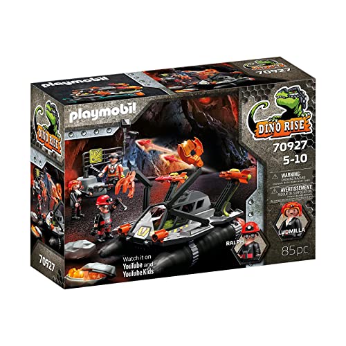 Playmobil Dino Rise Comet Corp Demolição (Idade Mínima: 5) PLAYMOBIL - Brinquedos - escavadora, canhões funcionais, braços flexíveis, pedras energéticas
