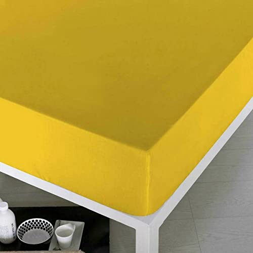 Lençol de Baixo NATURALS Ajustável Mostarda (90x190/200cm) naturals - Roupa de cama e cama - ajustável, mostarda, 90x190/200cm