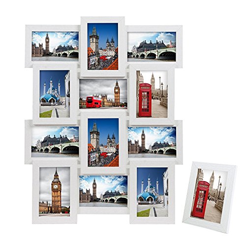 Moldura SONGMICS Branco (10x15cm - MDF) SONGMICS - Porta-retratos - moldura, songmics, branco, 10x15cm, MDF