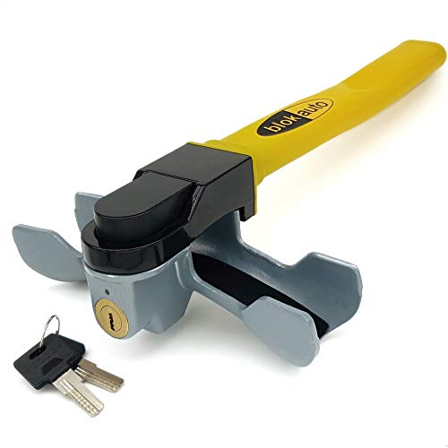Candado de Carro BLOKAUTO 954/Yellow (Amarelo) BLOKAUTO - Travas de volante para veículos - proteção, fácil utilização, chave substituição